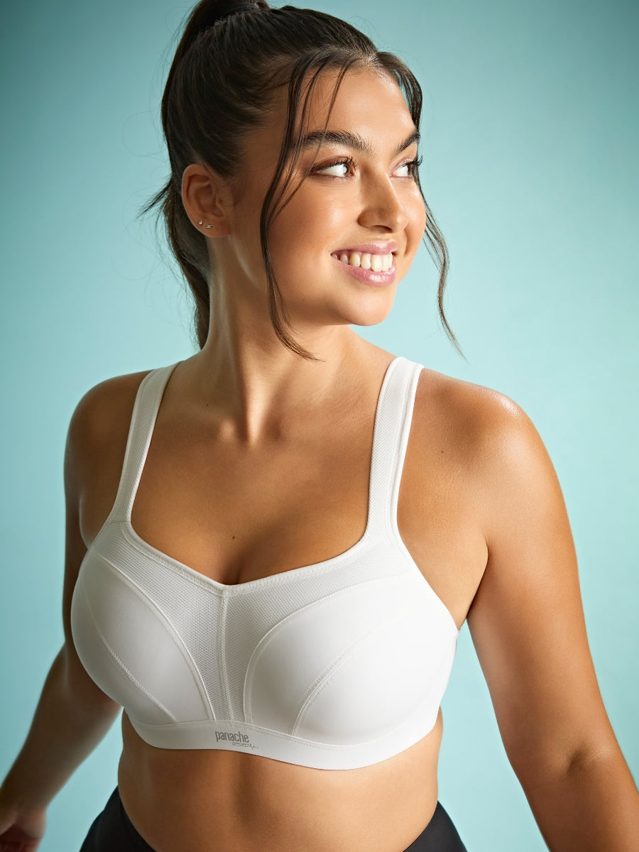 Power Wired Racerback Sports Bra - White