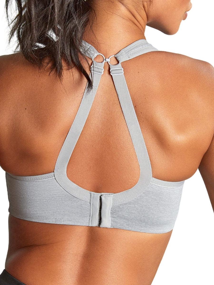 Power Wired Racerback Sports Bra - Grey Marl