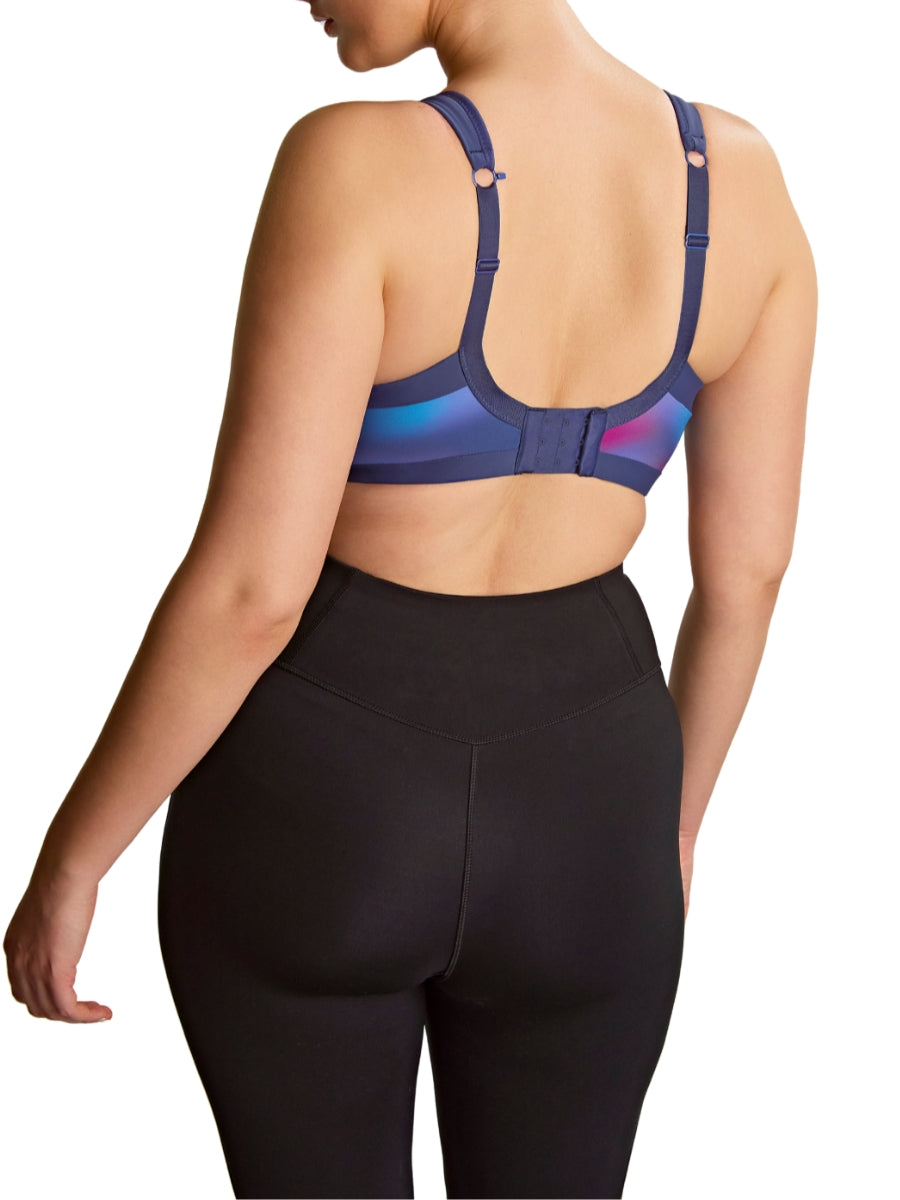 Power Wired Racerback Sports Bra - Ombre Print/Ink