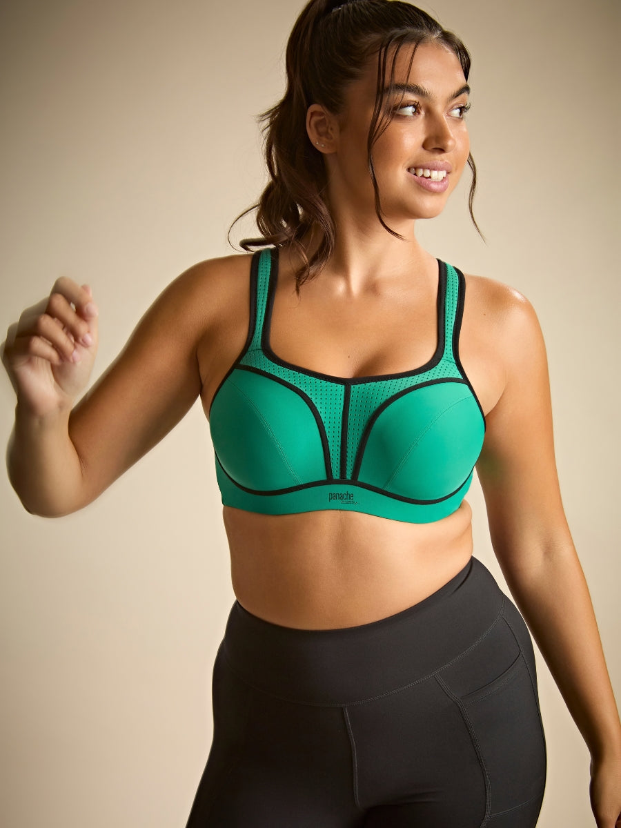 Power Wired Racerback Sports Bra - Green