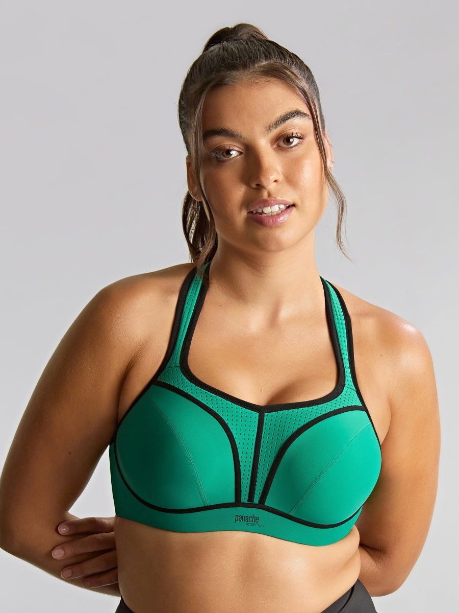 Power Wired Racerback Sports Bra - Green