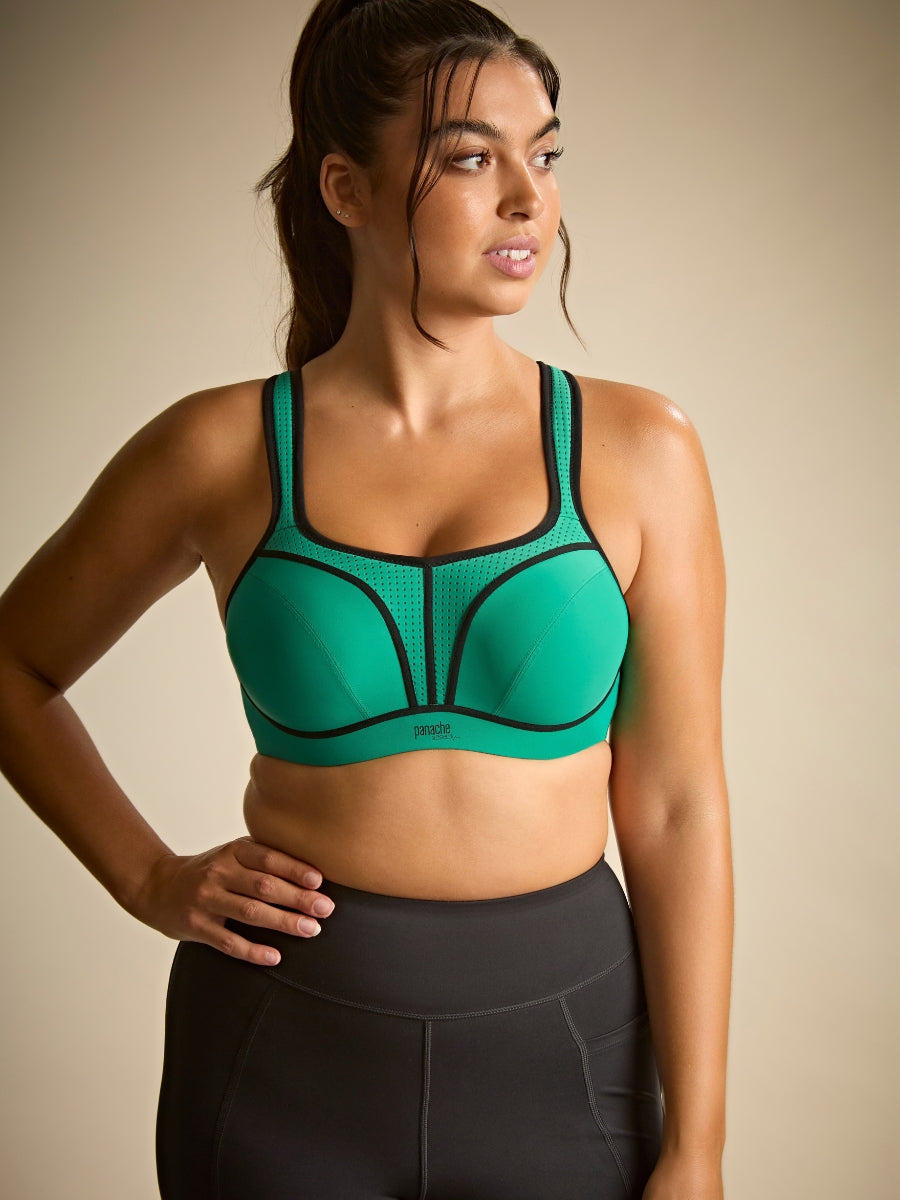 Power Wired Racerback Sports Bra - Green