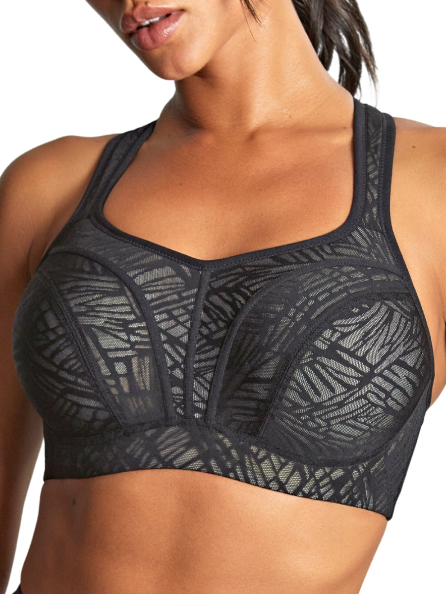 Power Wired Racerback Sports Bra - Black/Chalk