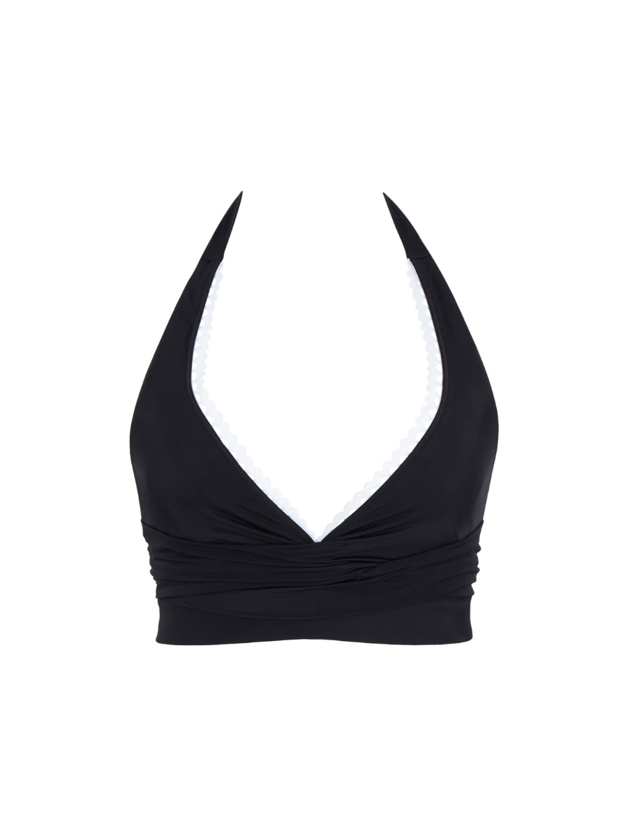 Ric Rac Sofia Halterneck Bikini Top - Ric Rac Black