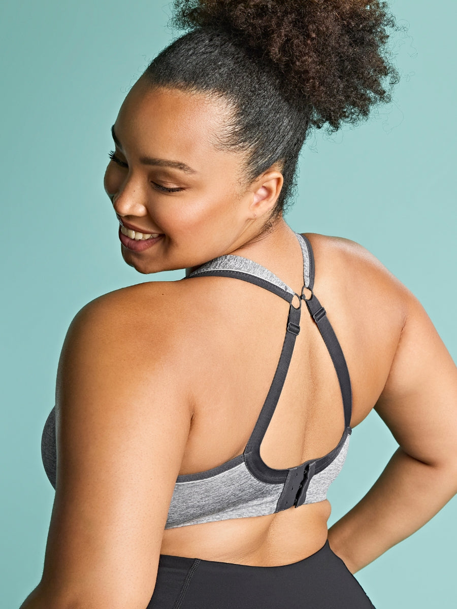 Activate Wired Racerback Sports Bra - Charcoal Marl