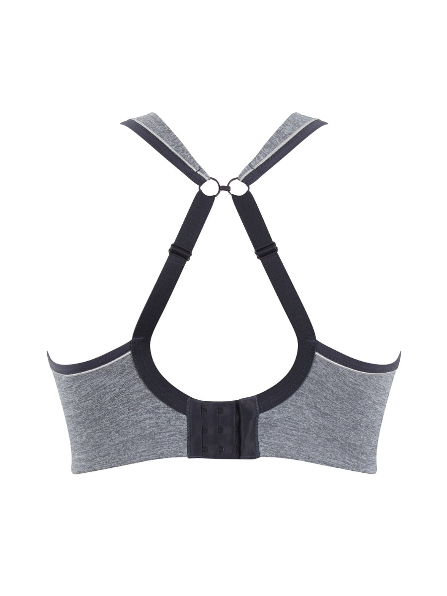 Activate Wired Racerback Sports Bra - Charcoal Marl