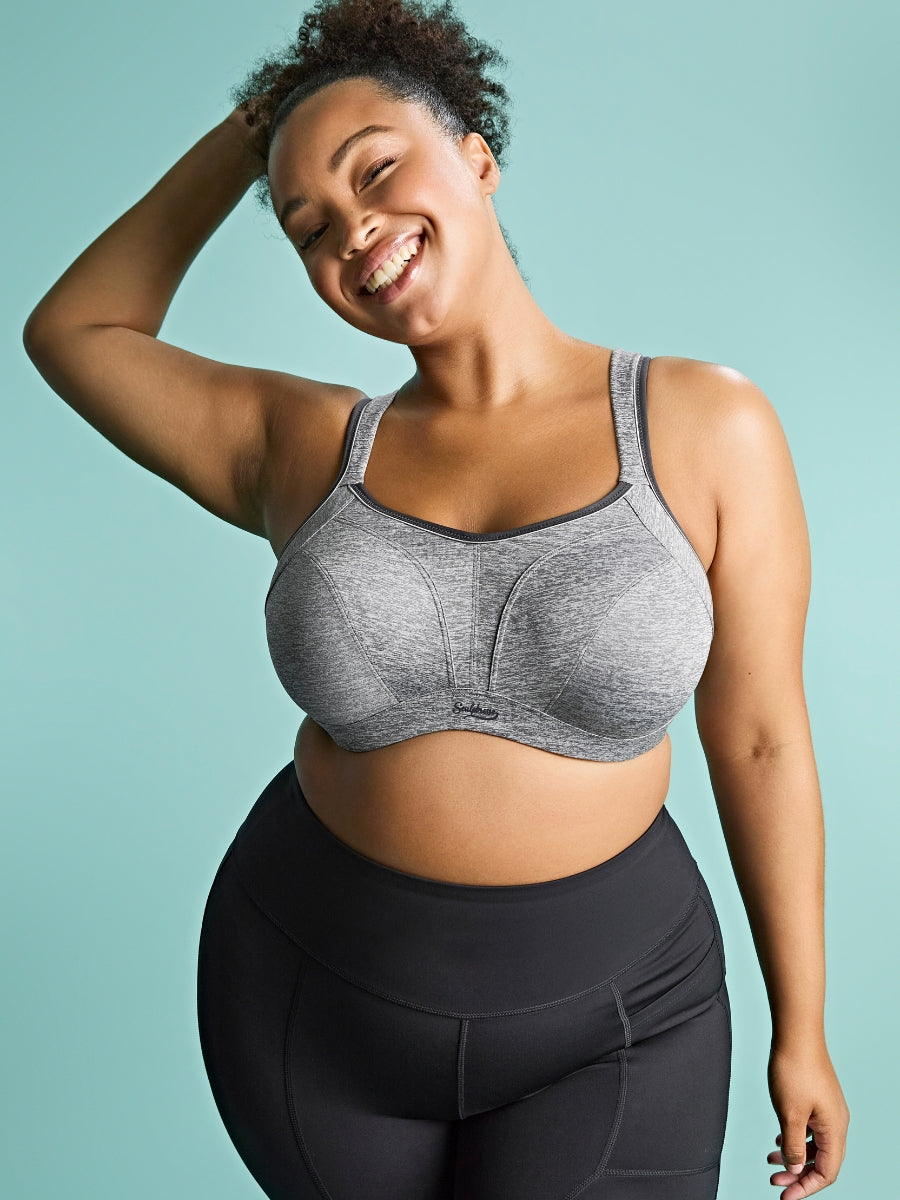 Activate Wired Racerback Sports Bra - Charcoal Marl