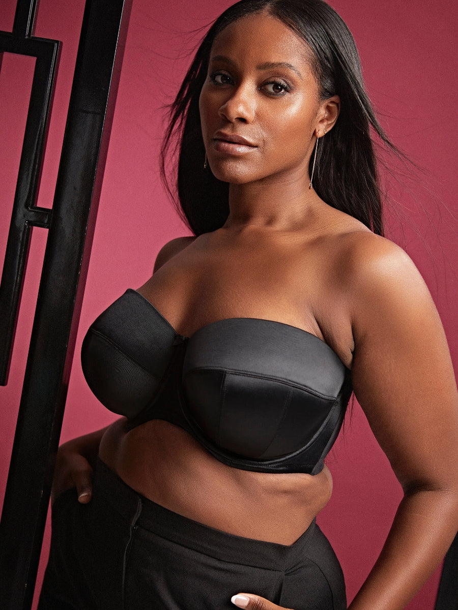Dana Balcony Strapless Bra - Black
