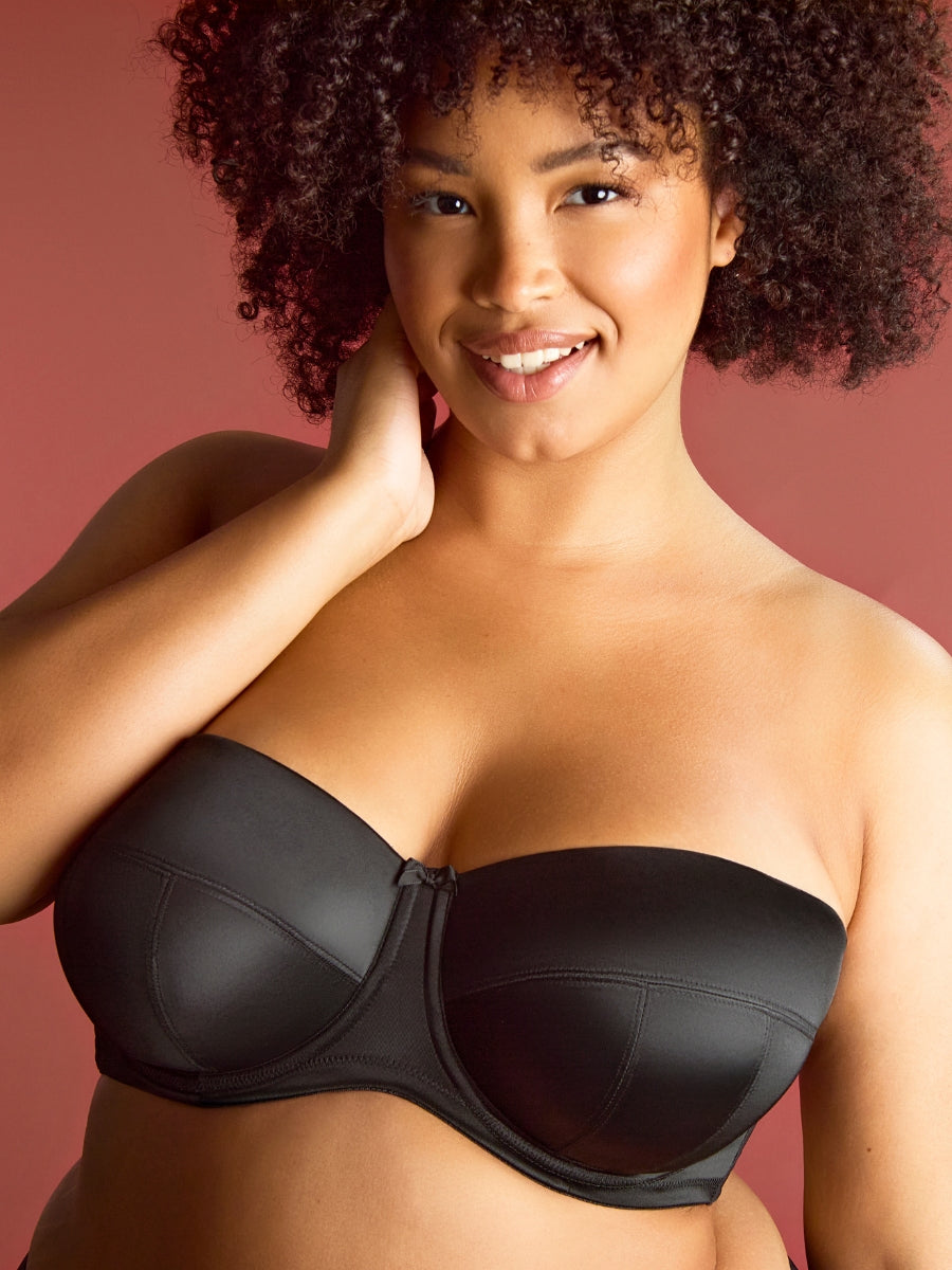 Dana Balcony Strapless Bra - Black
