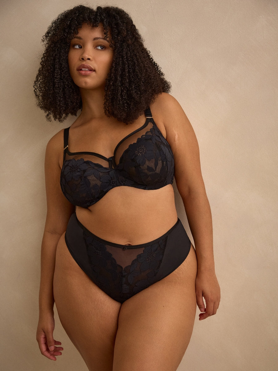 Flora Full Cup Bra - Black