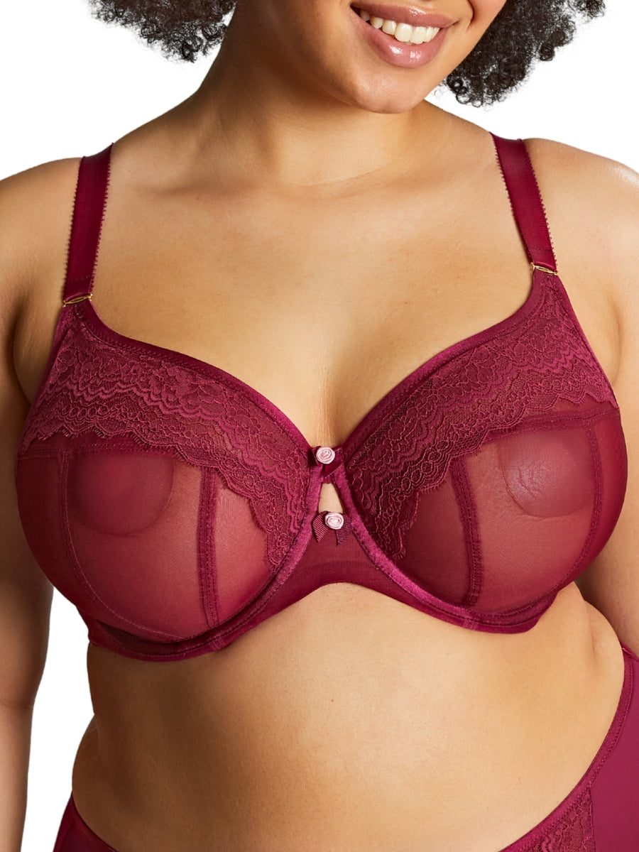 Natalia Full Cup Bra - Bordeaux Red