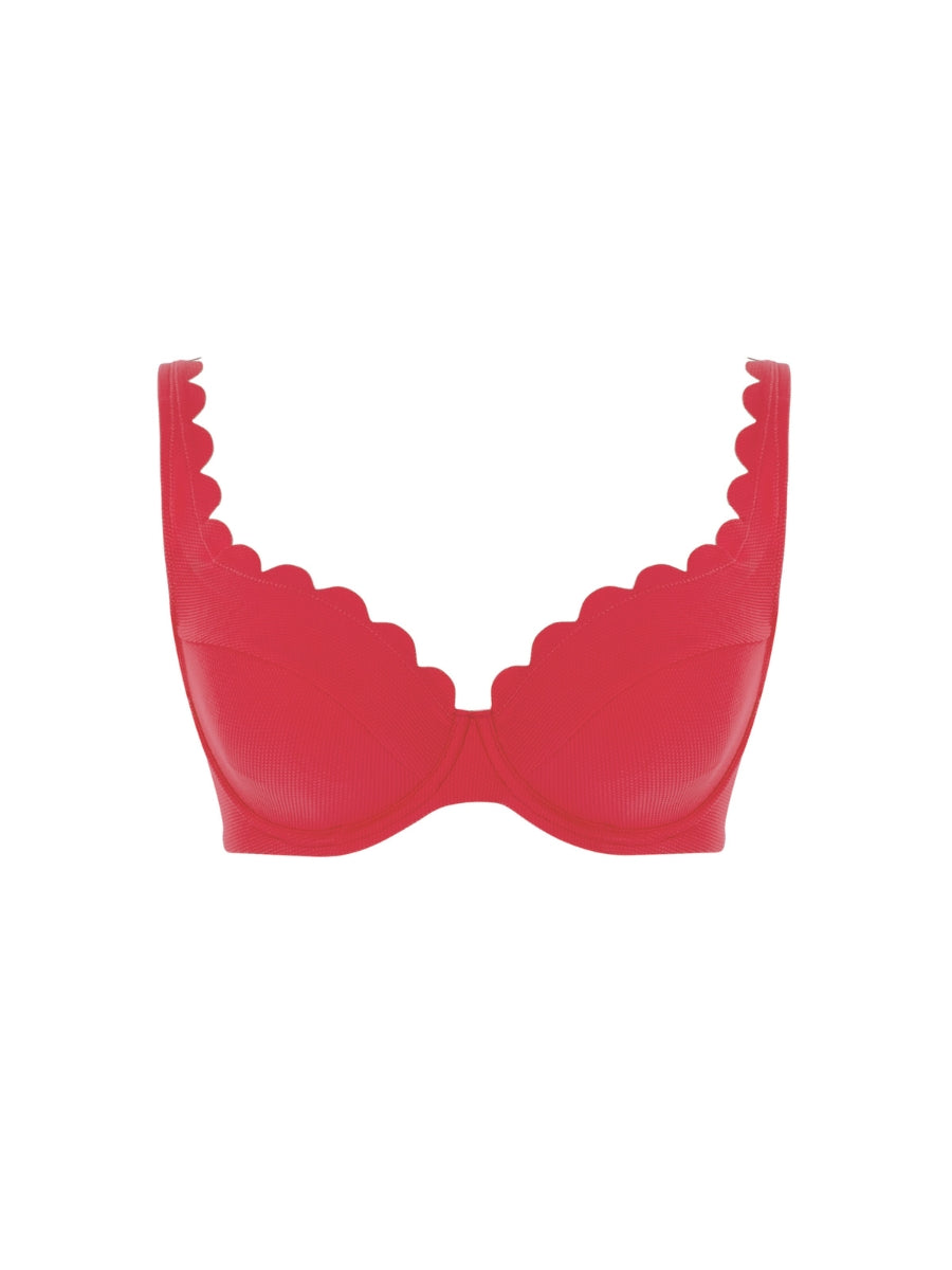 Spirit Lauren Plunge Bikini Top - Red