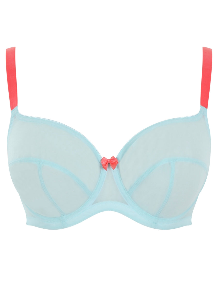 Tango Essence Balcony Bra - Aqua/Coral