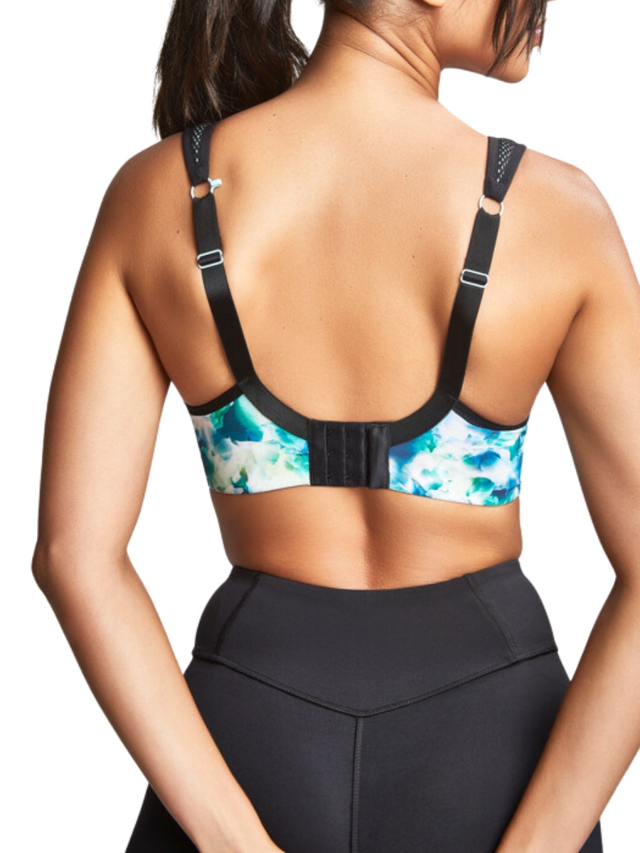 Power Wired Racerback Sports Bra - Digital Bloom