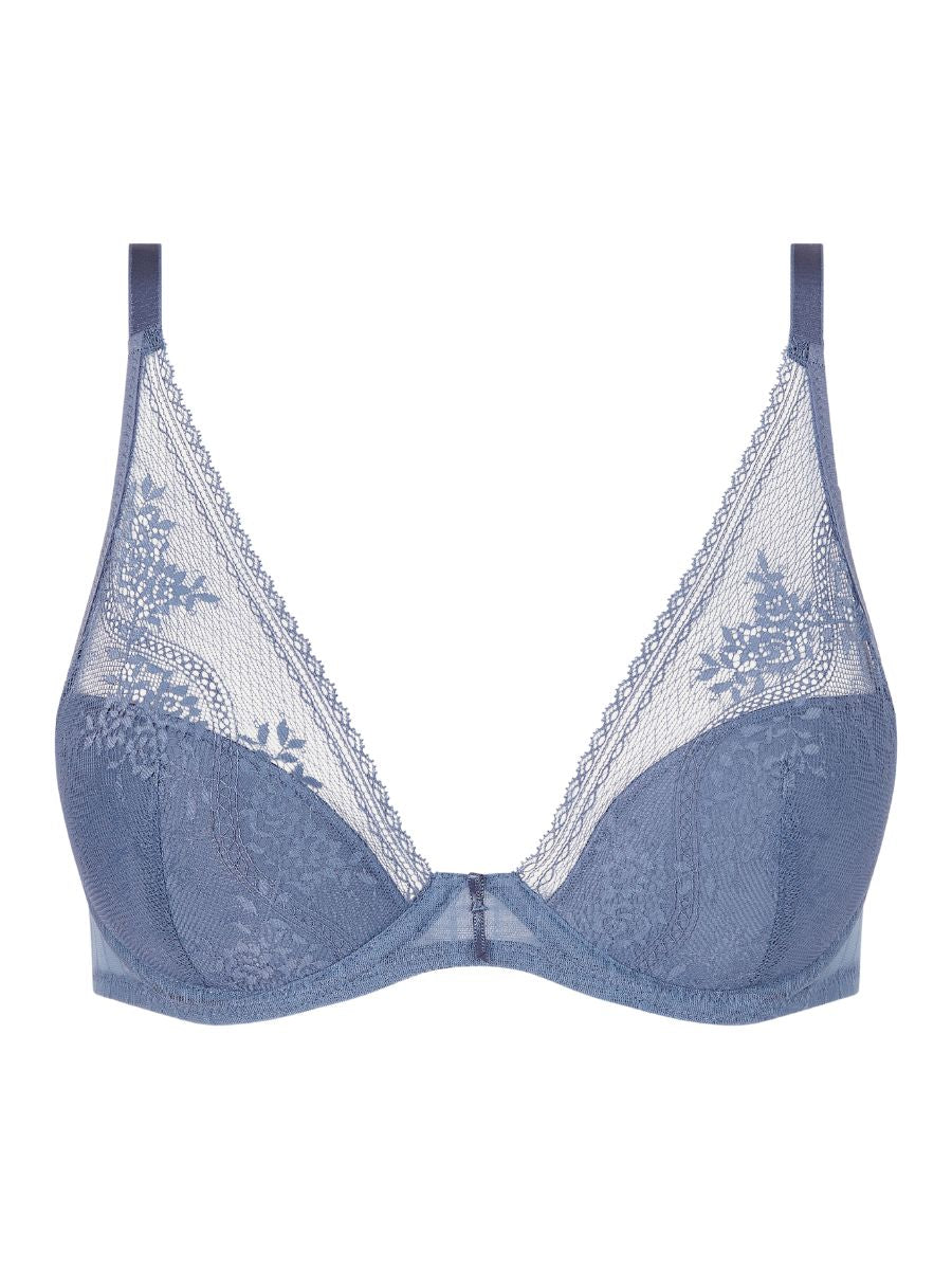 Maddie Plunge T-Shirt Bra - Storm Blue