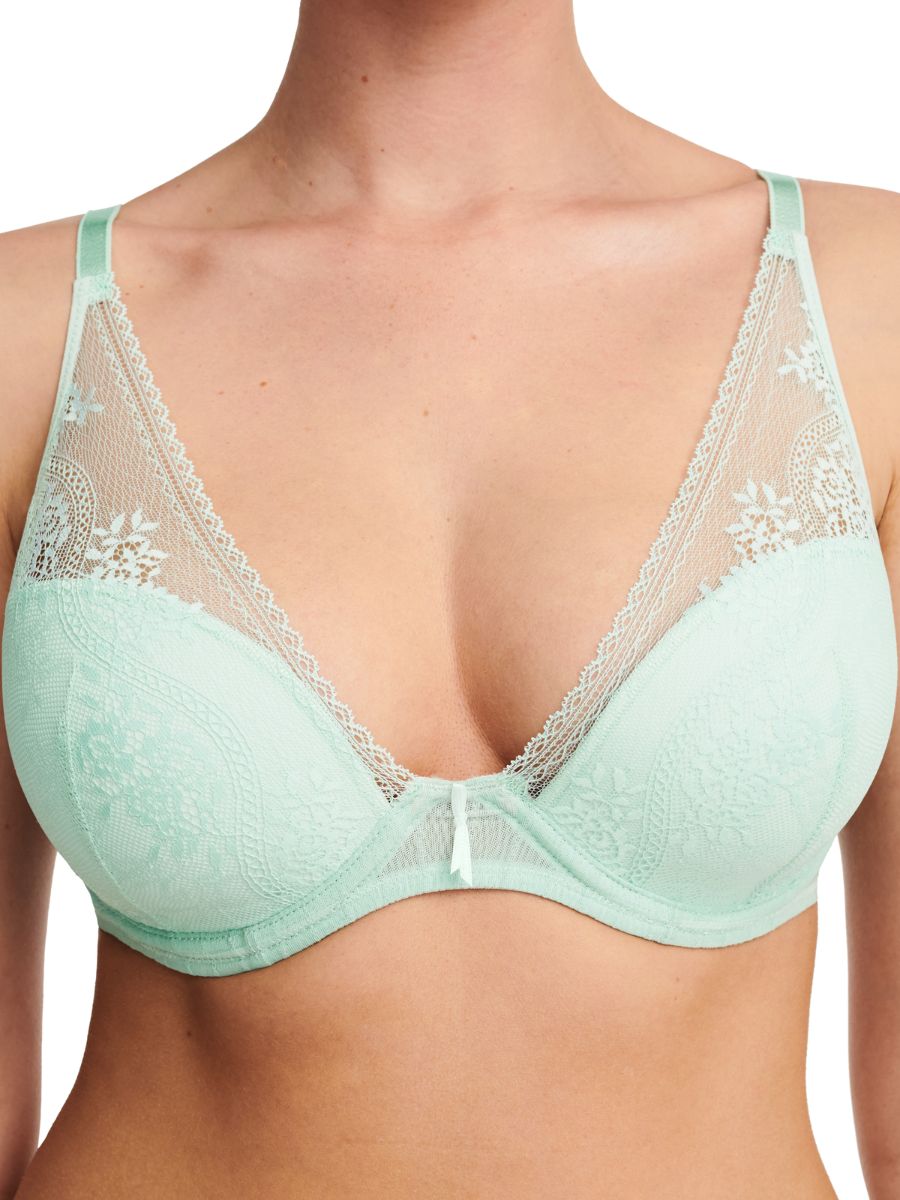 Maddie Plunge T-Shirt Bra - Nile Green