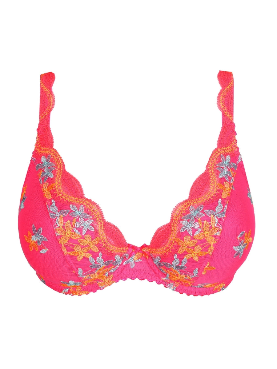 Cala Luna Half Padded Plunge Bra - Blogger Pink