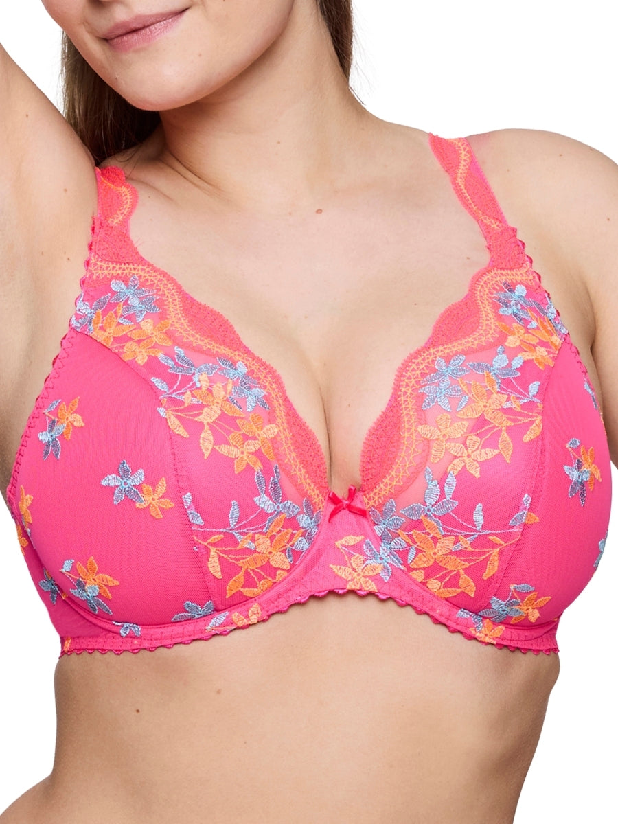 Cala Luna Half Padded Plunge Bra Blogger Pink - Main Image