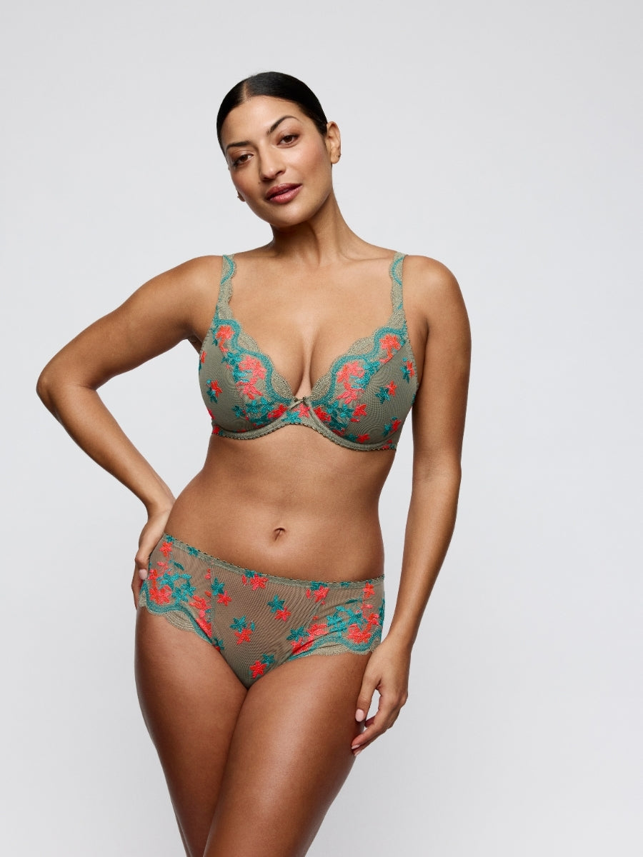 Cala Luna Half Padded Plunge Bra - Botanique