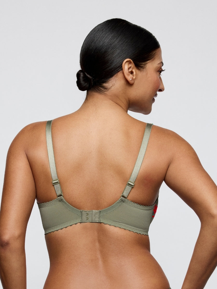 Cala Luna Half Padded Plunge Bra - Botanique