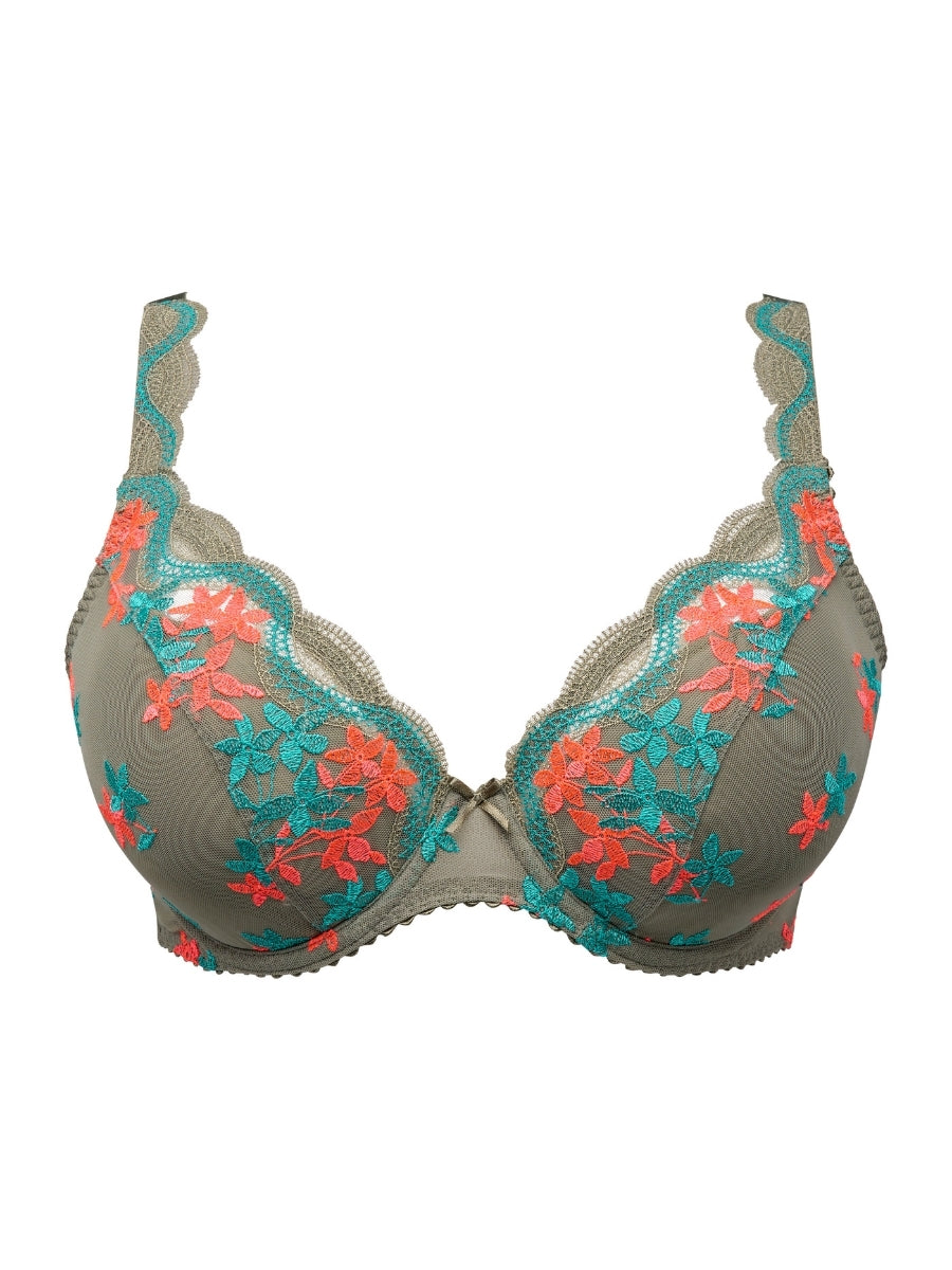 Cala Luna Half Padded Plunge Bra - Botanique