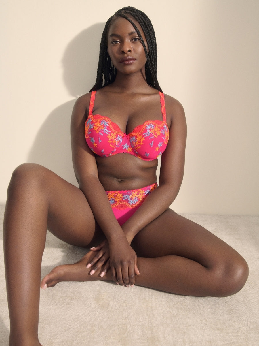Cala Luna Padded Balcony Bra - Blogger Pink