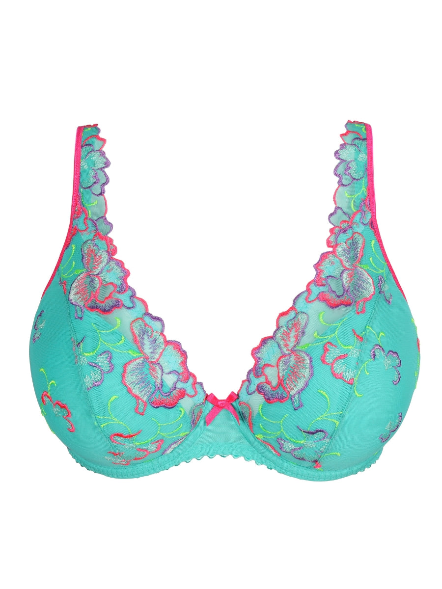 Devdaha Half Padded Plunge Bra - Mermaid