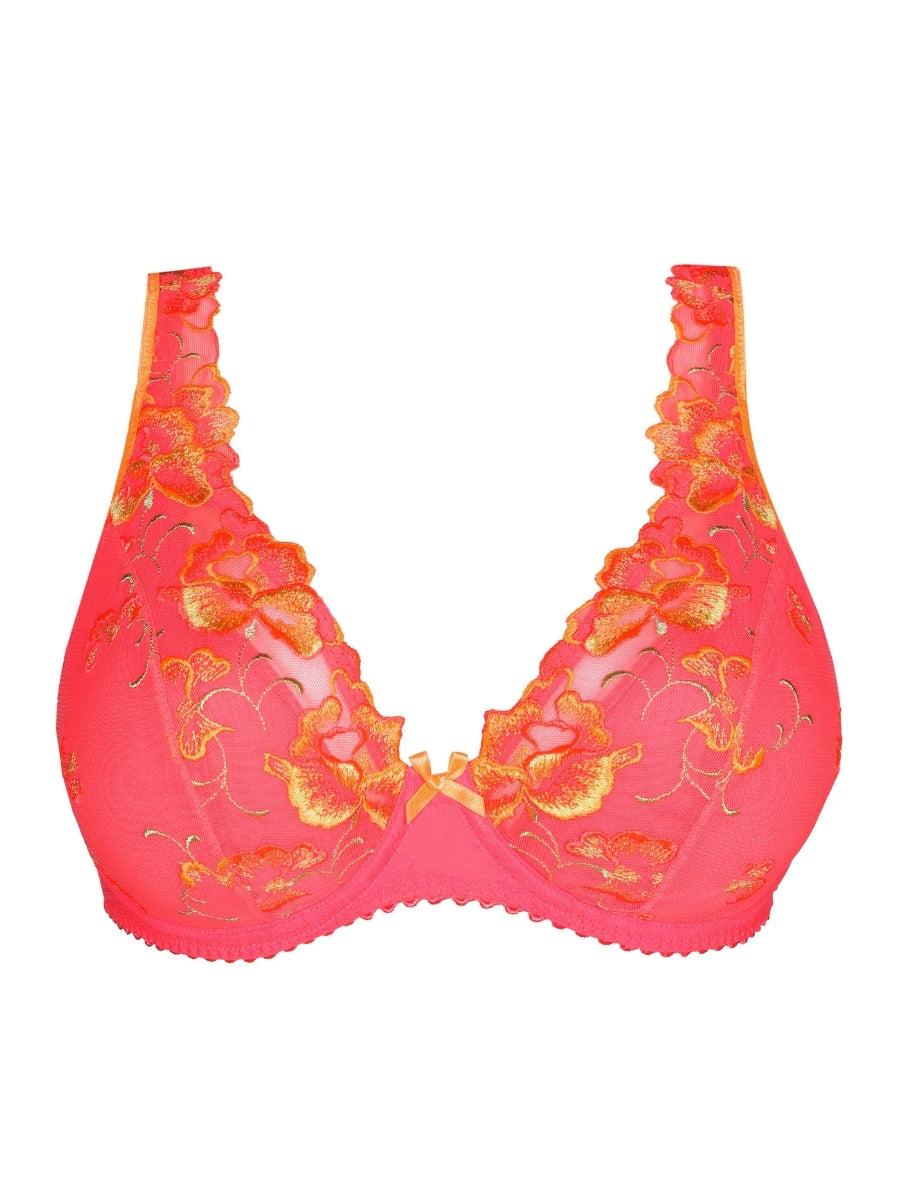 Devdaha Half Padded Plunge Bra - Tropicana