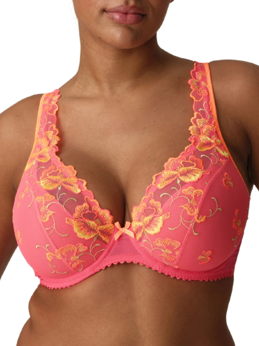 PrimaDonna Devdaha Half Padded Plunge Bra - Tropicana | BraForMe