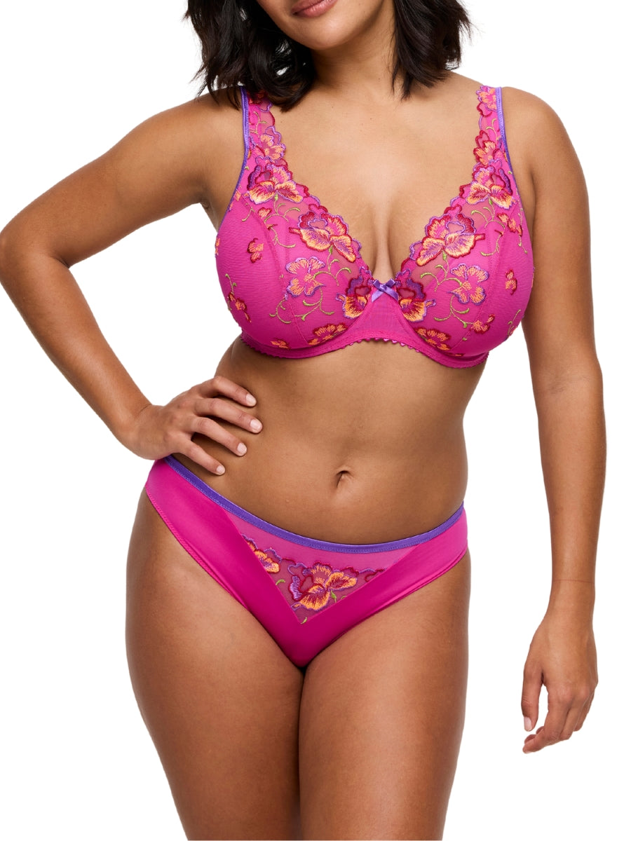 Devdaha Half Padded Plunge Bra - Very Berry