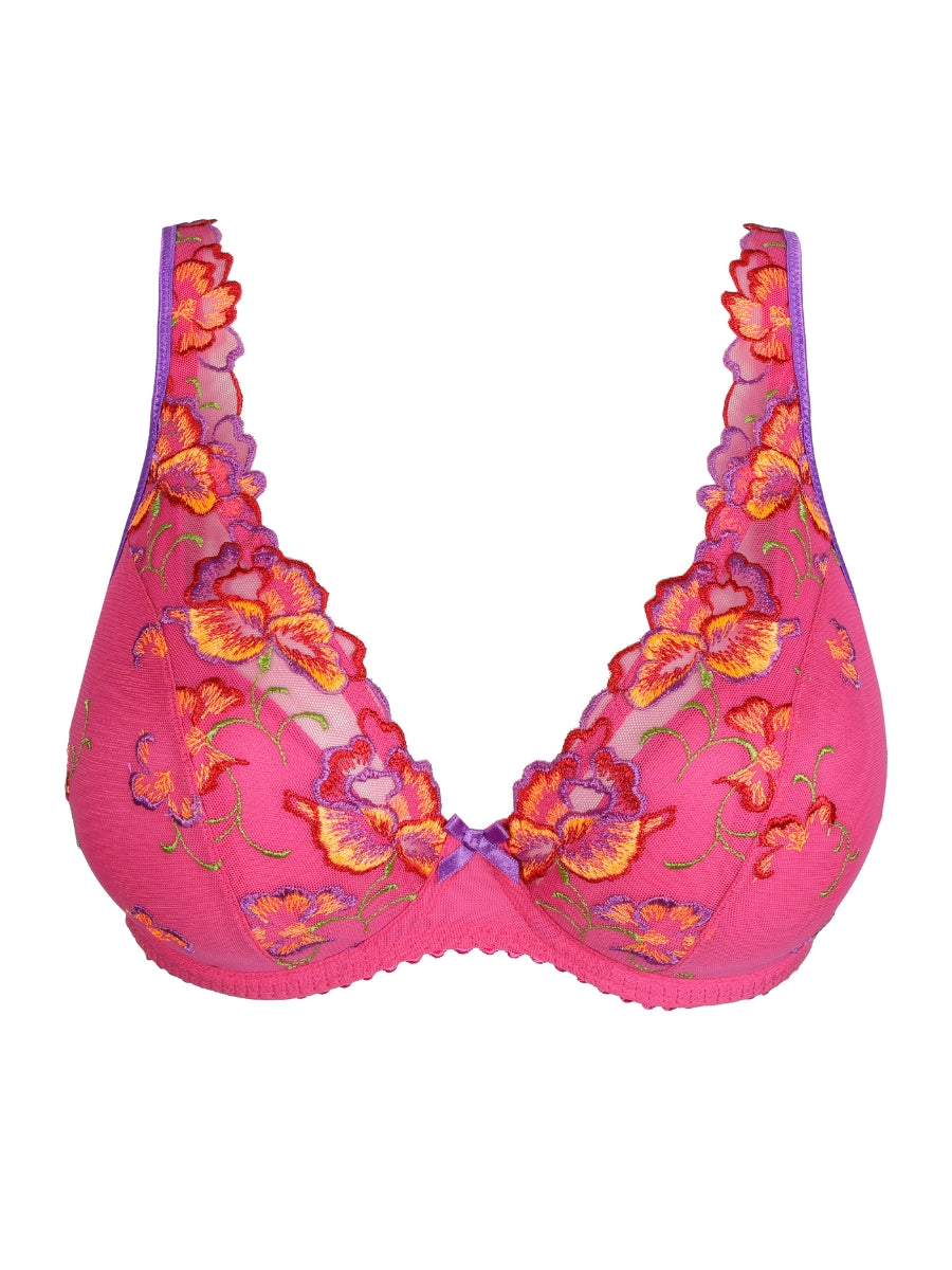 Devdaha Half Padded Plunge Bra - Very Berry