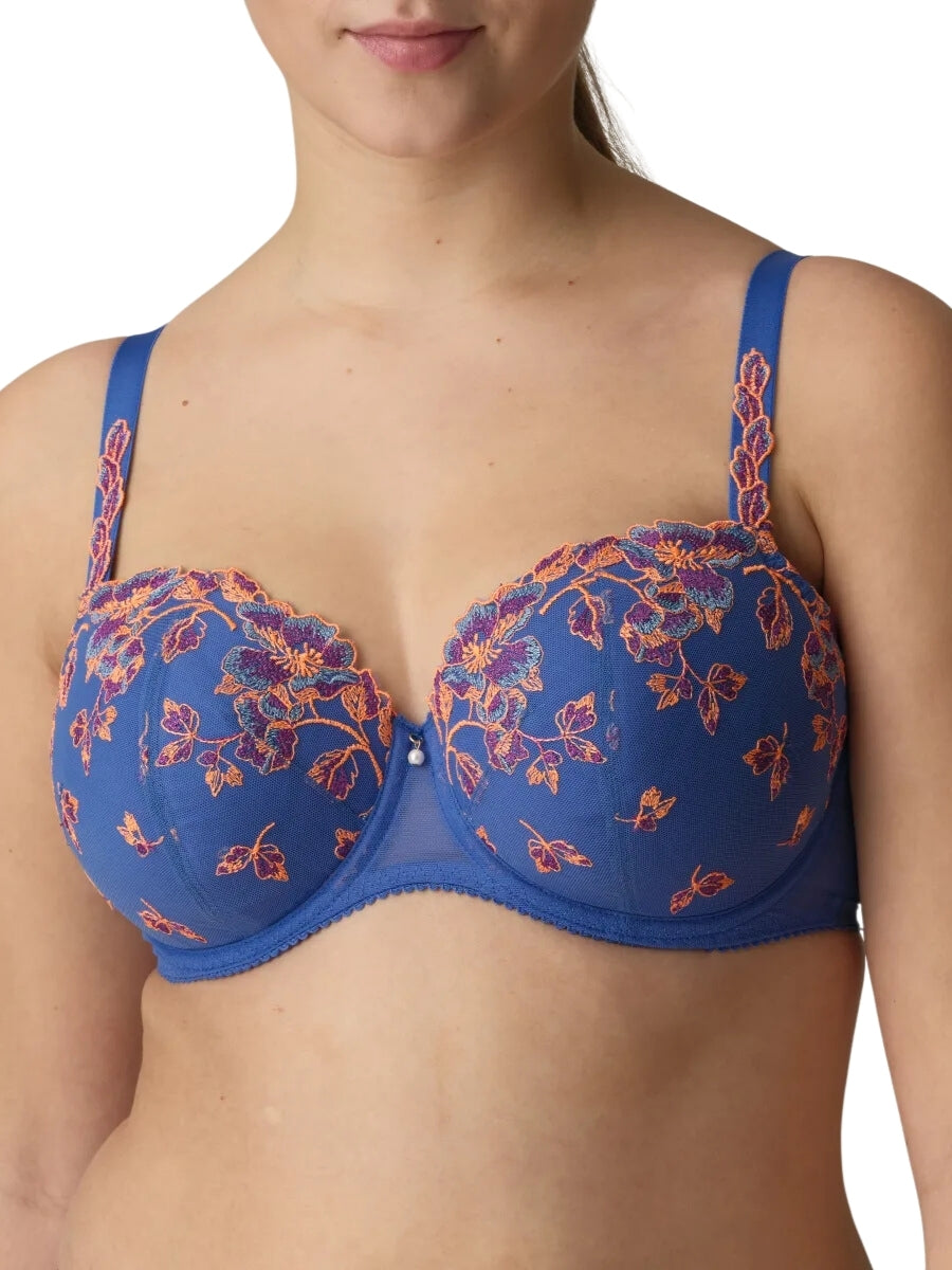 Lenca Padded Balcony Bra - Blue Eyes
