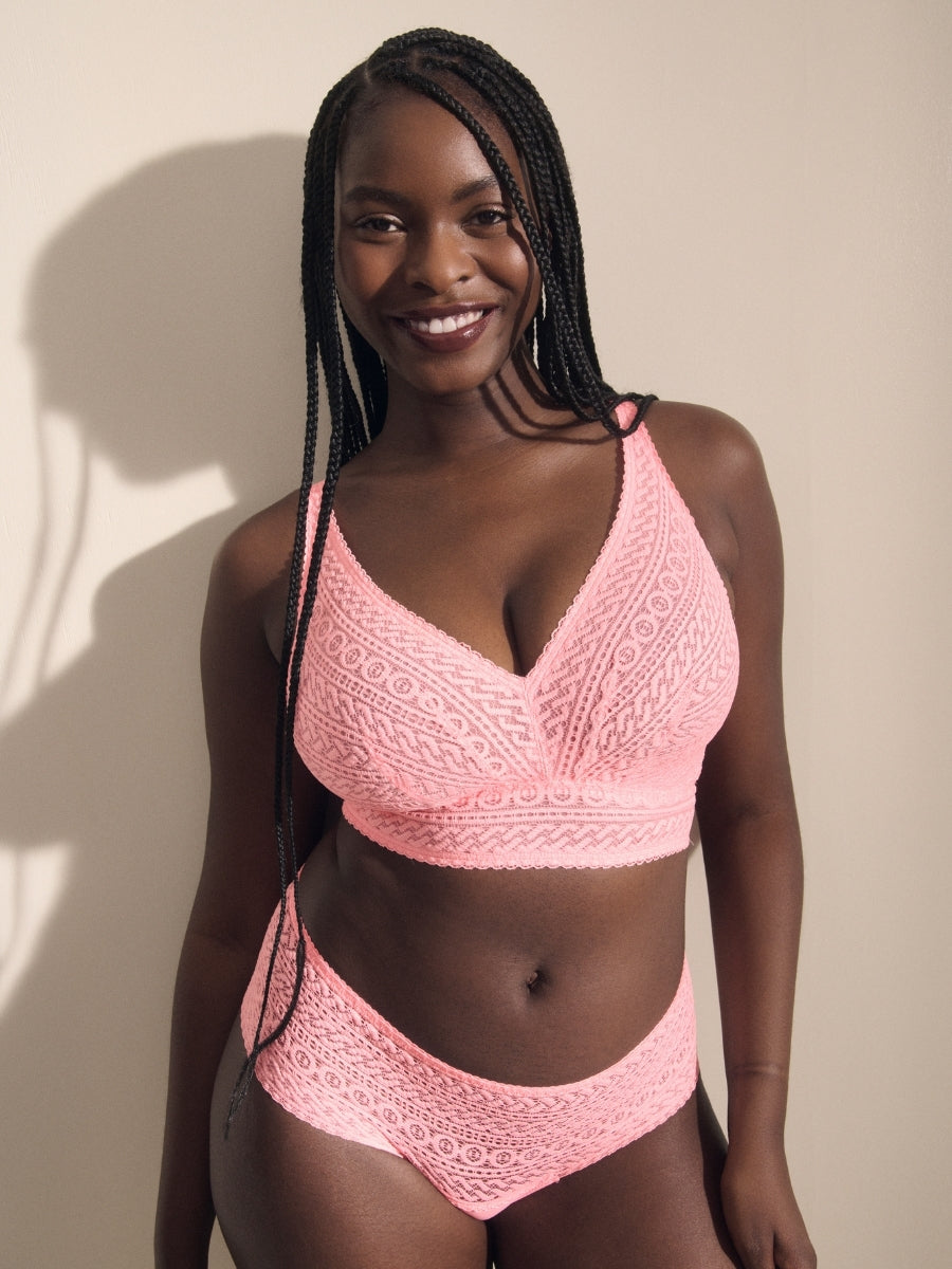 Montara Wireless Full Cup Bra - Pink Parfait
