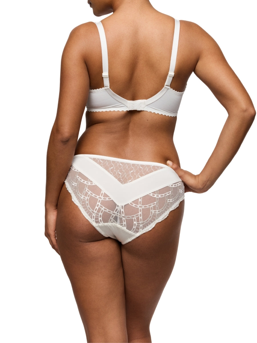 Naica Vertical Seam Balcony Bra - Natural