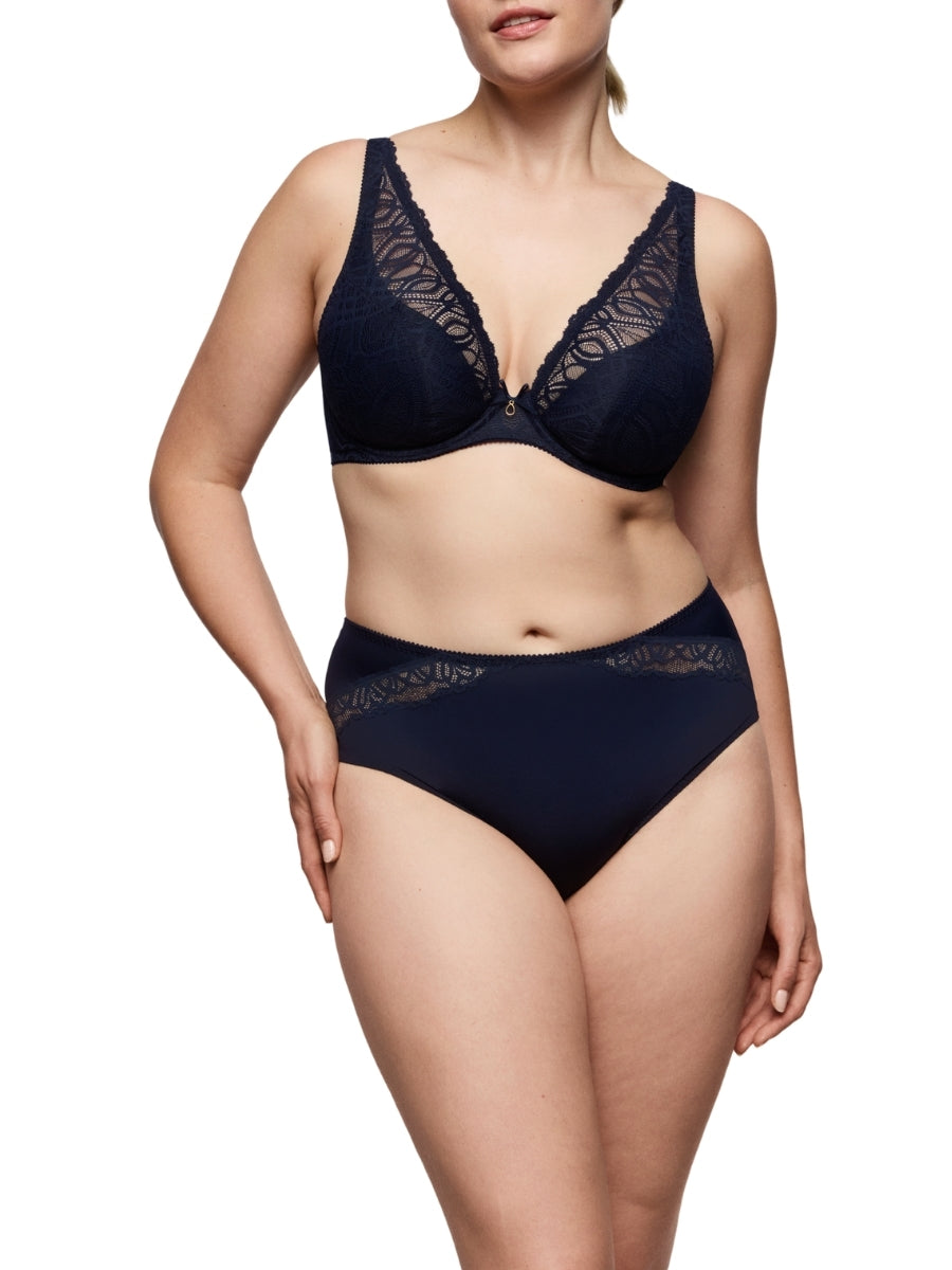 Salerno Half Padded Plunge Bra - Midnight Blue