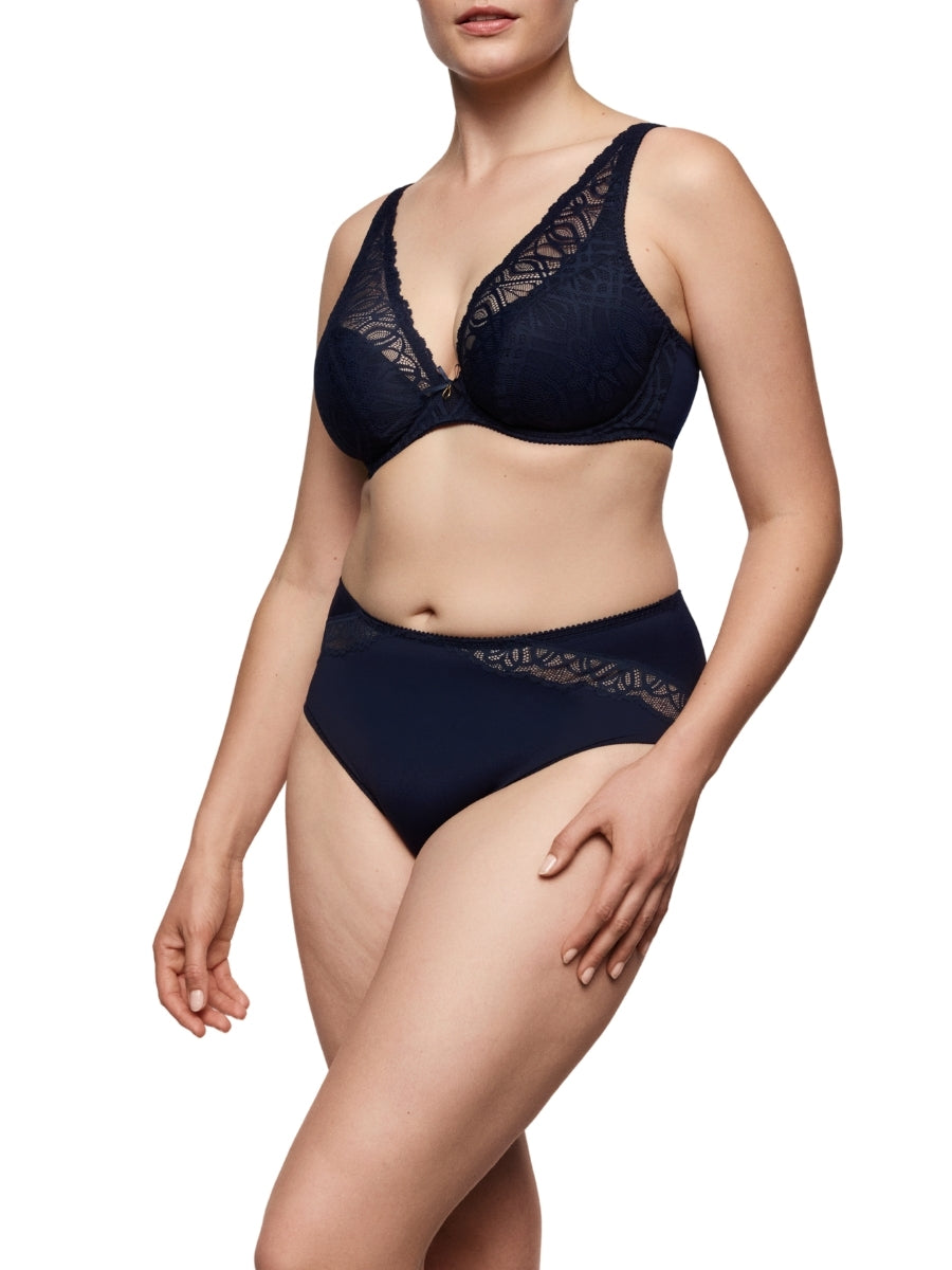 Salerno Half Padded Plunge Bra - Midnight Blue