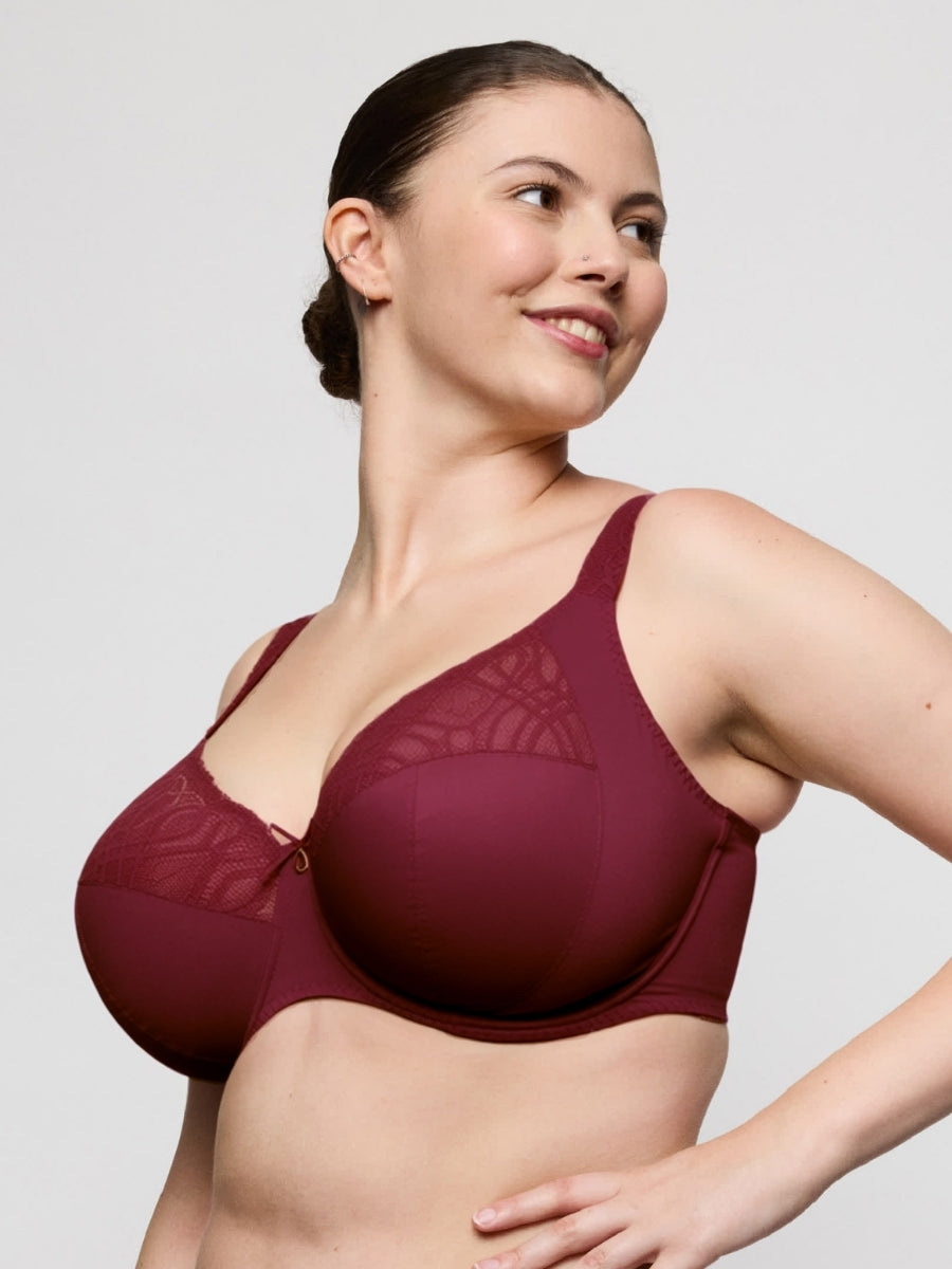Salerno I-M Full Cup Bra - Evening Red
