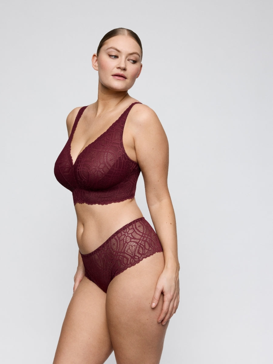 Salerno Wireless Bralette - Evening Red