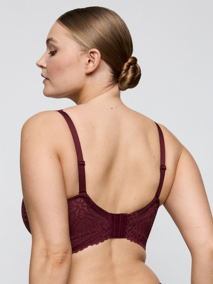 Salerno Wireless Bralette - Evening Red