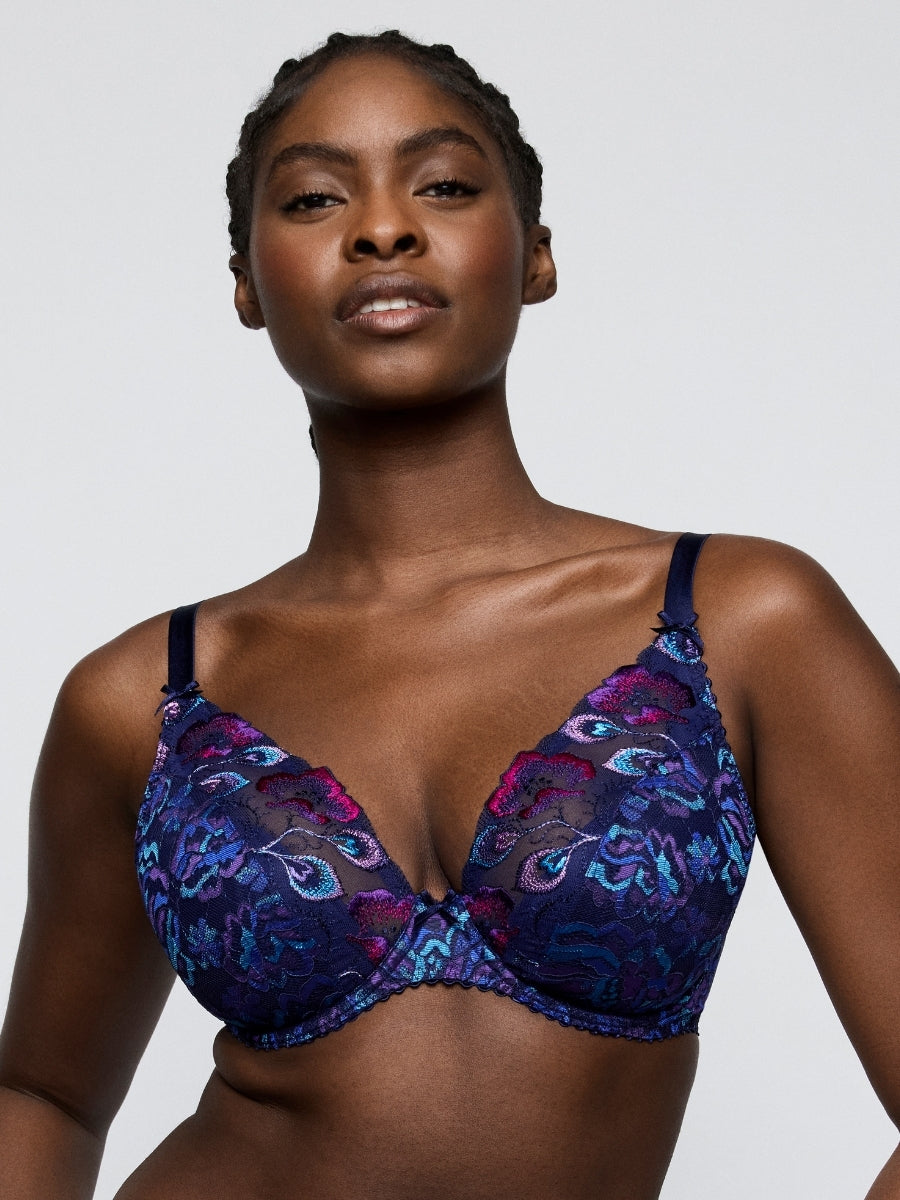 San Angel Half Padded Plunge Bra - Water Blue