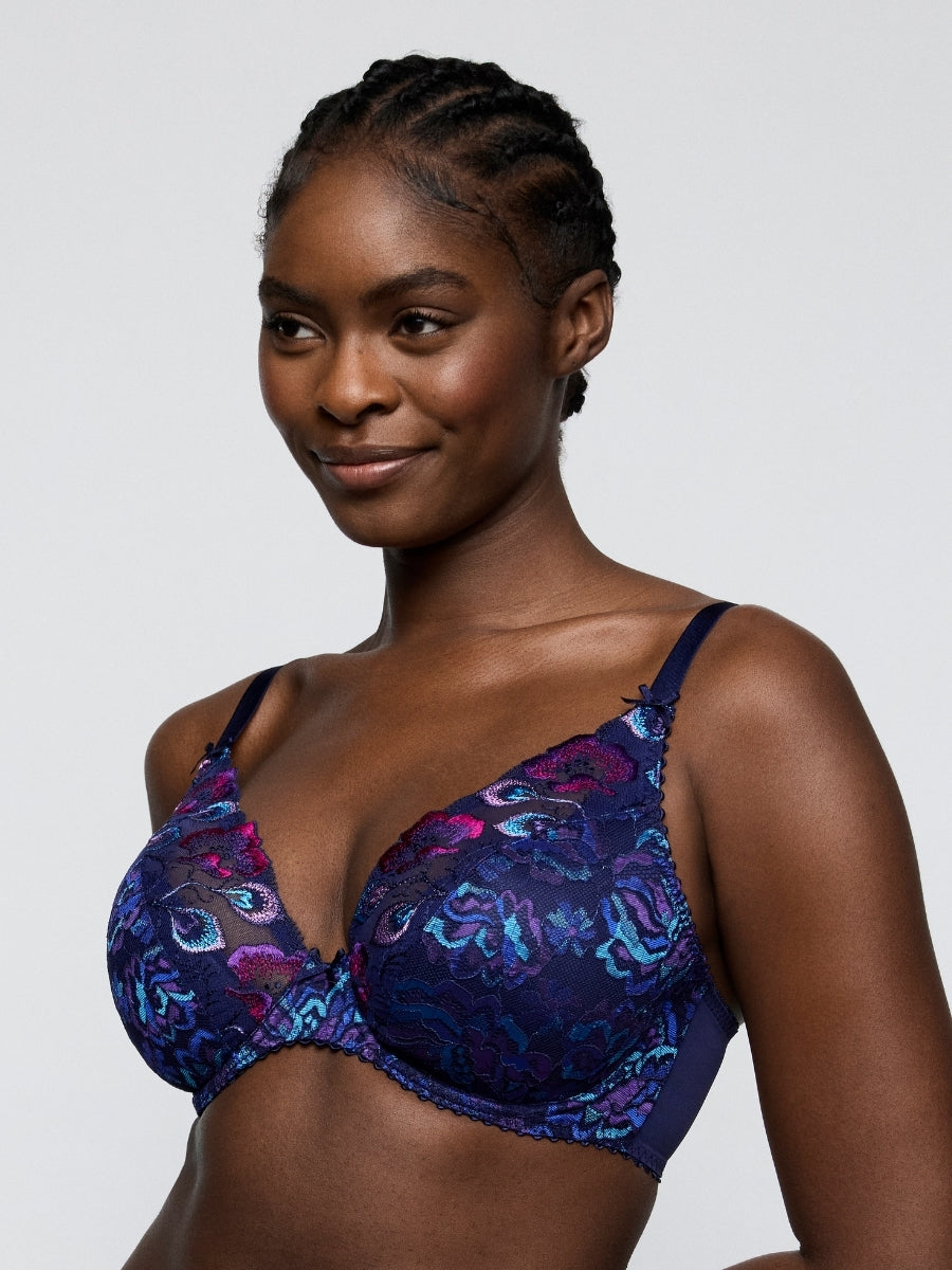 San Angel Half Padded Plunge Bra - Water Blue