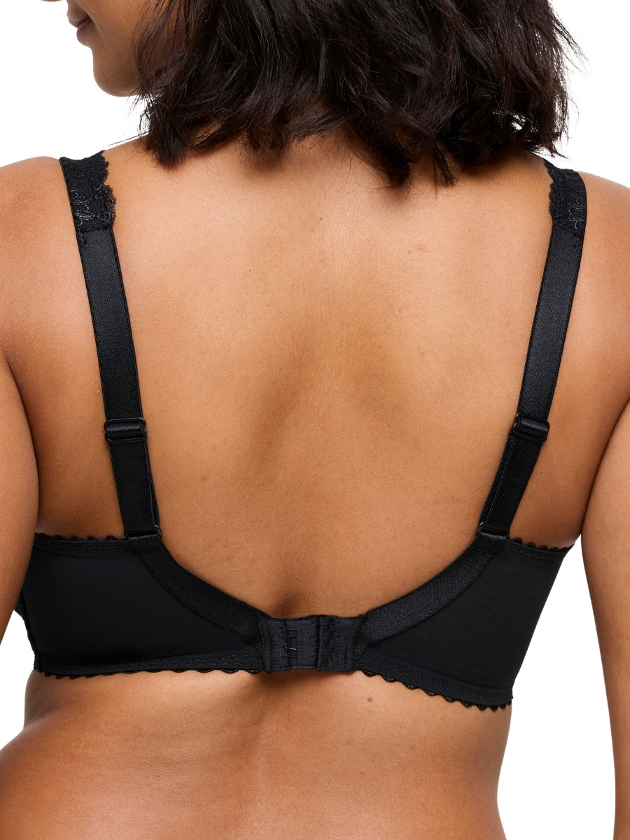 Shimla Vertical Seam Balcony Bra - Black