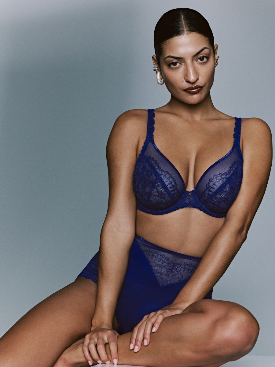 Shimla Plunge Bra - Crazy Blue