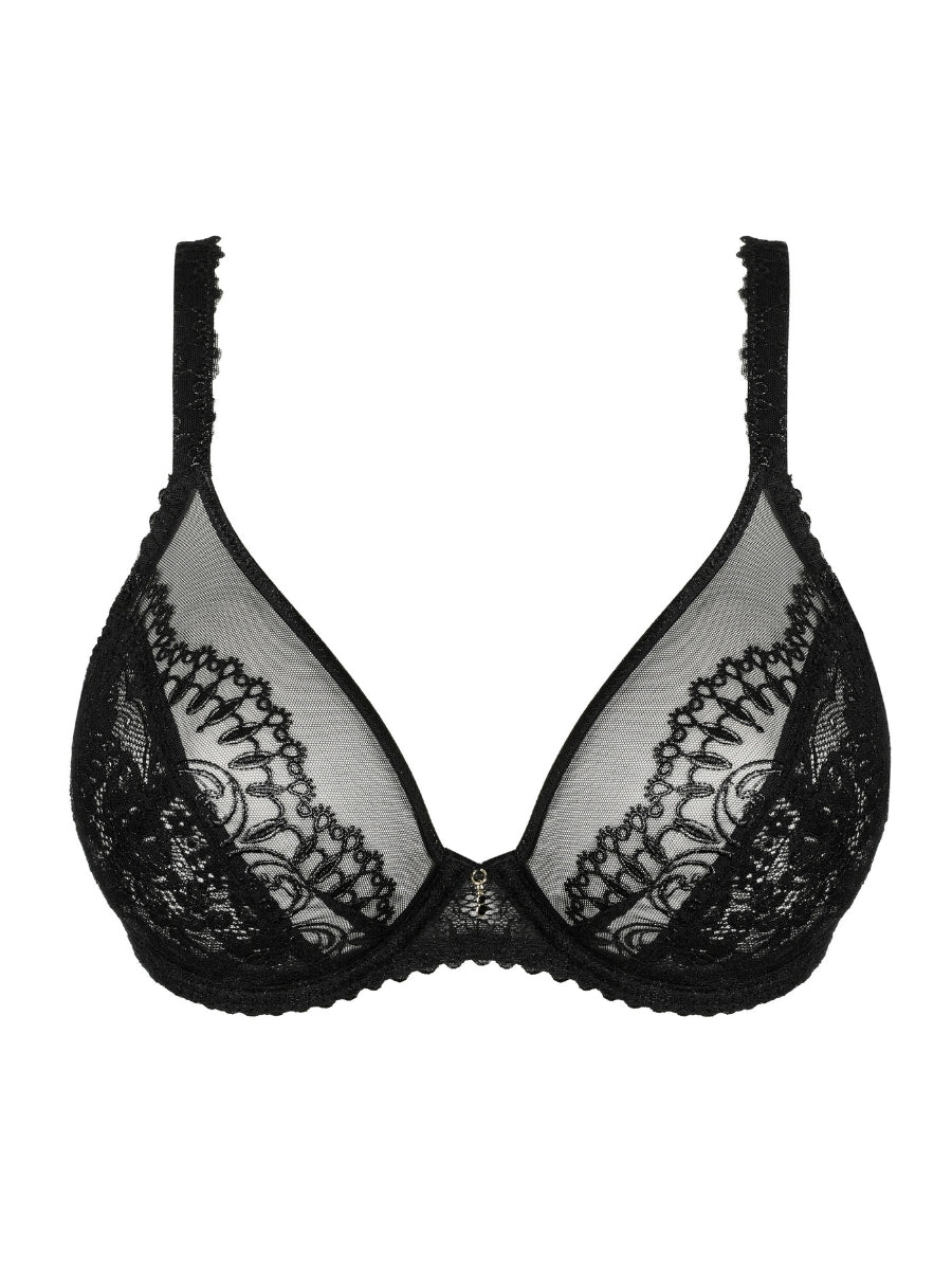 Shimla Plunge Bra - Black