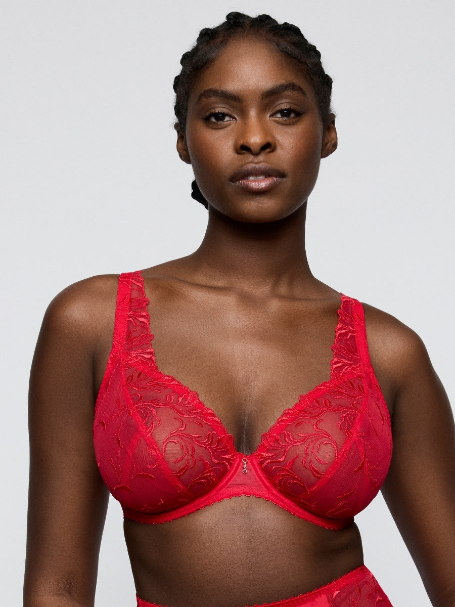 Solisse Plunge Bra - True Red