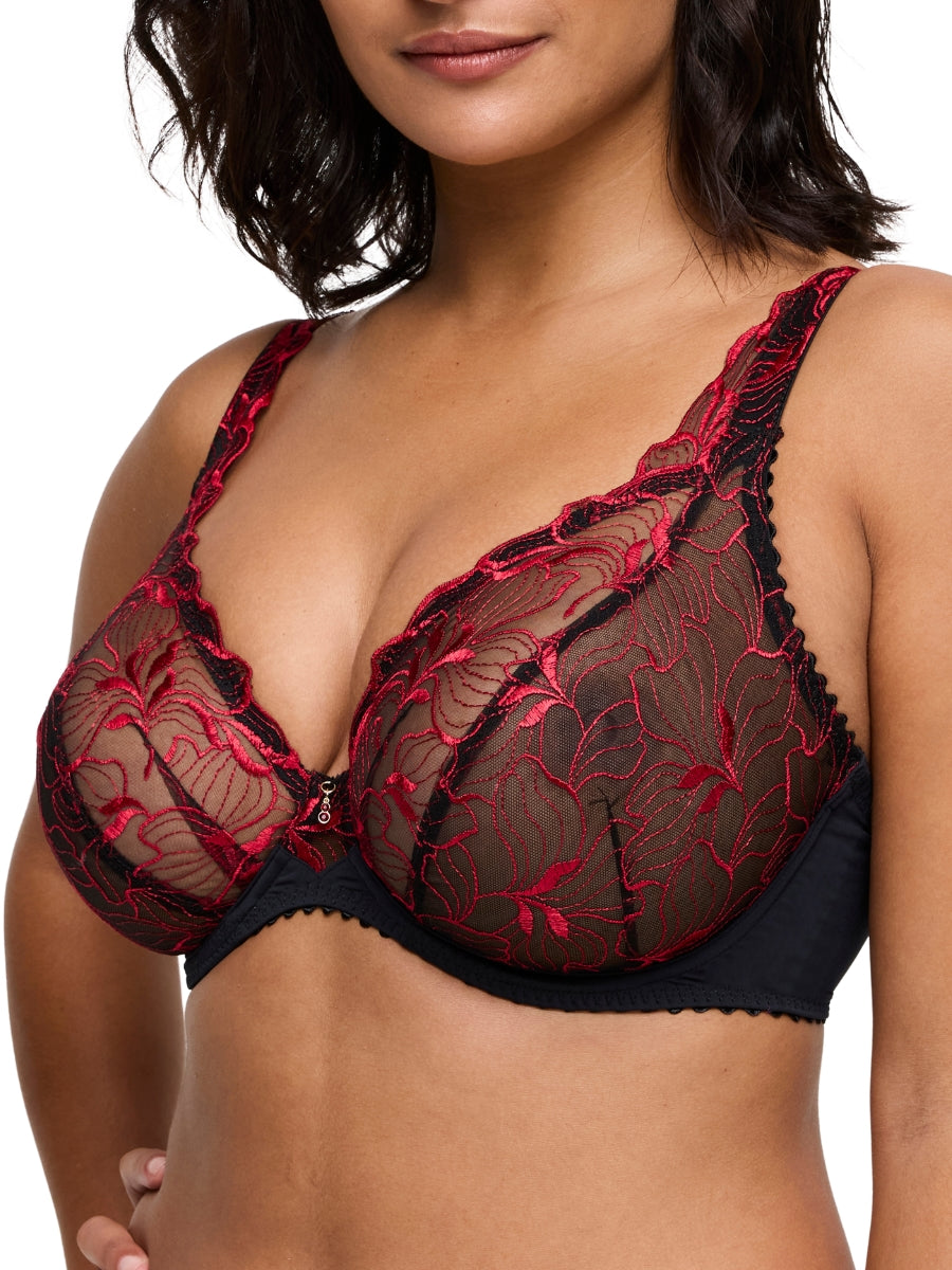 Springdale Plunge Bra - Black Rose