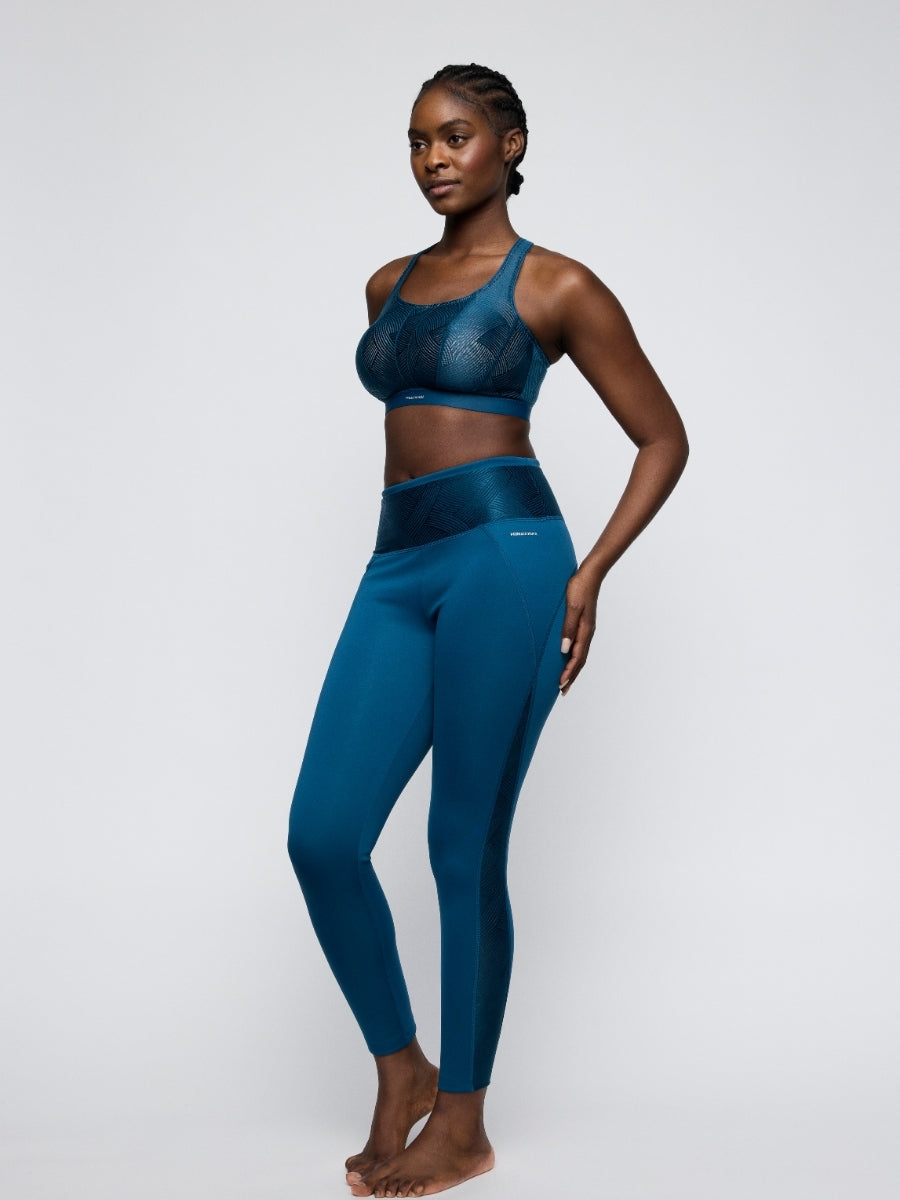 The Game Wireless Racerback Sports Bra - Deep Blue Sea
