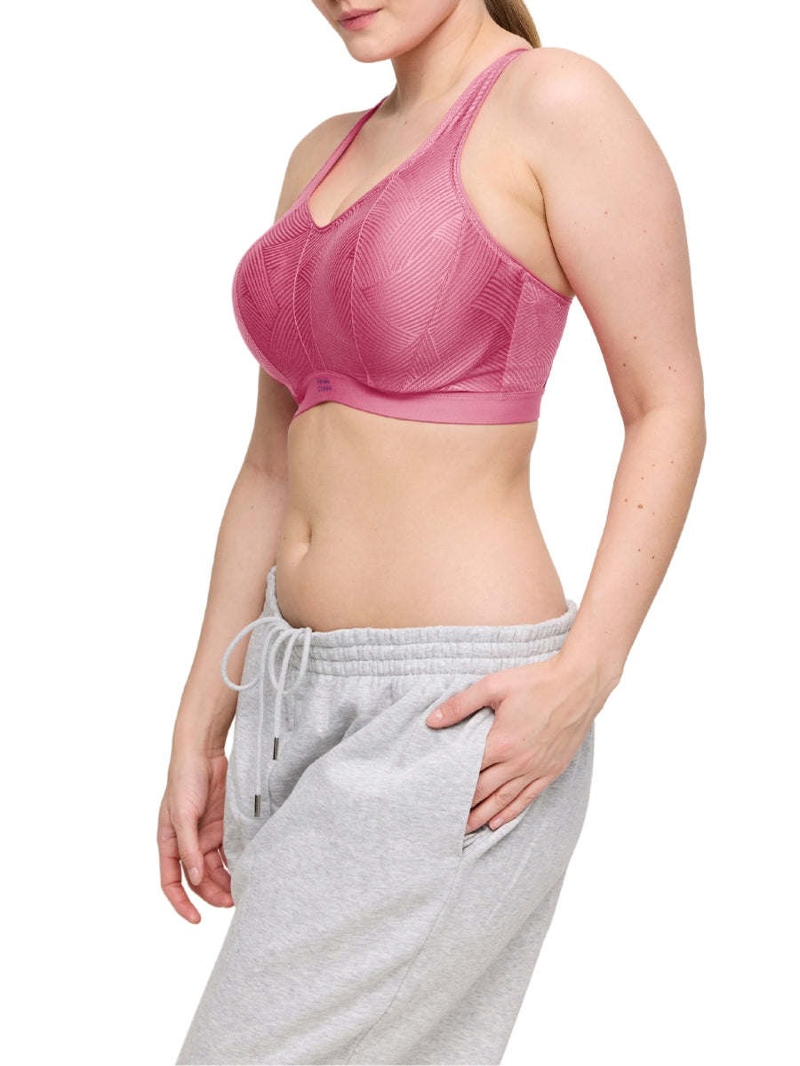 The Game Padded Racerback Sports Bra - Orchid Pink