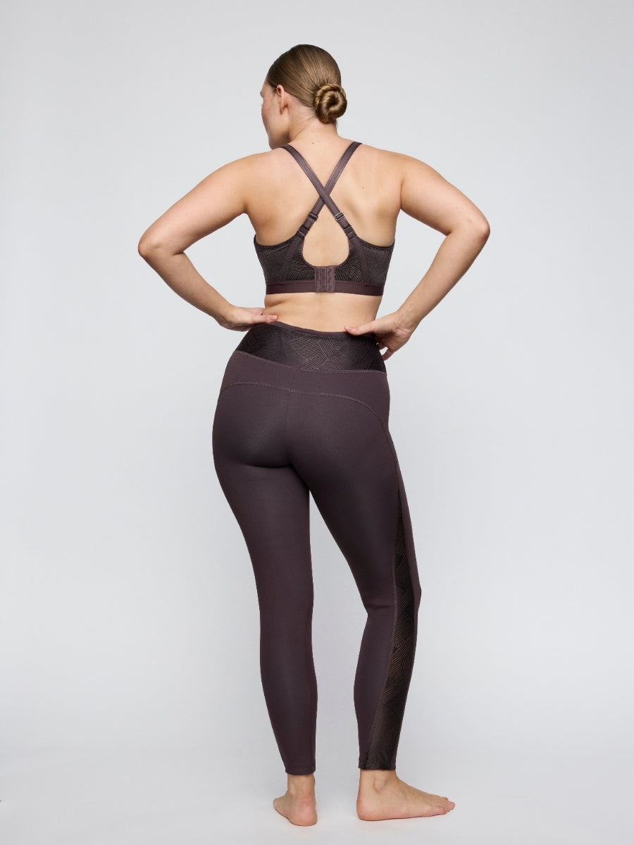 The Game Padded Racerback Sports Bra - Smokey Taupe
