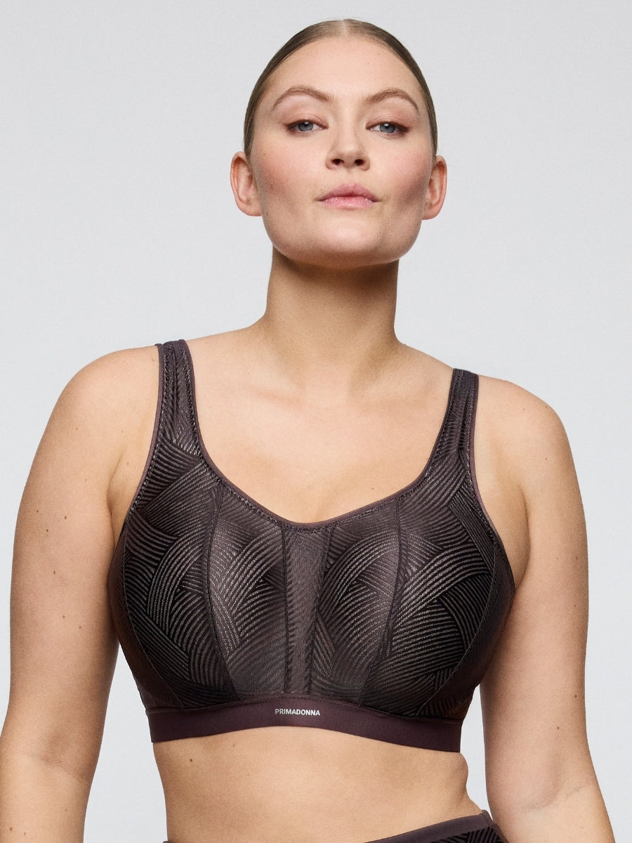 The Game Padded Racerback Sports Bra - Smokey Taupe